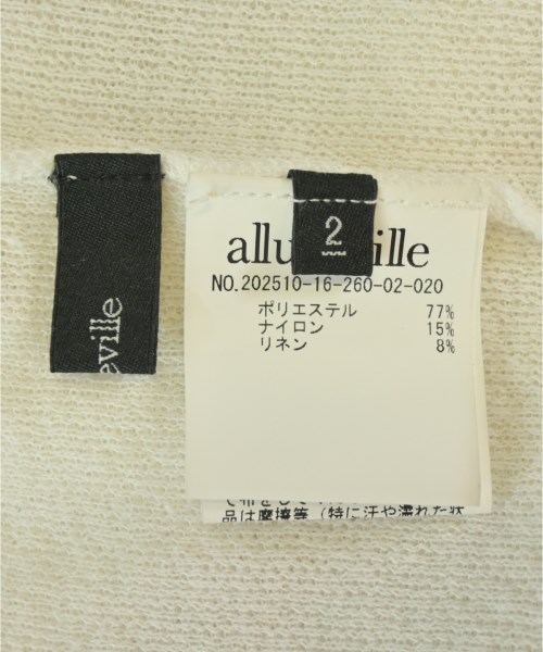 allureville（アルアバイル）ニット・セーター 白 サイズ:2(M位) レディース/2200701295035