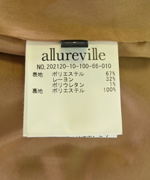 allureville（アルアバイル）テーラードジャケット 紺 サイズ:1(S位) レディース/2200701015046