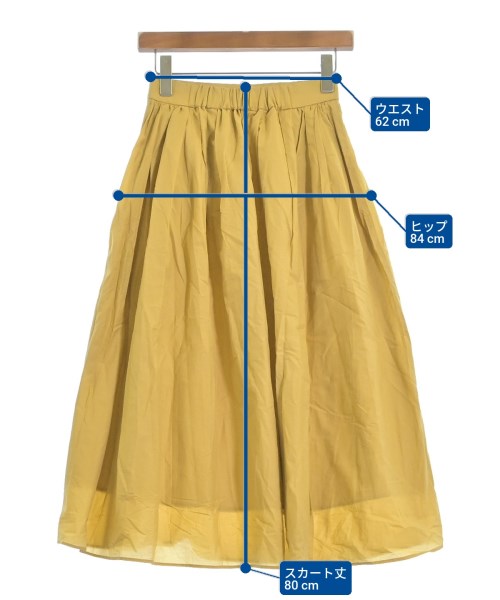 allureville（アルアバイル）ロング・マキシ丈スカート 黄 サイズ:1(S位) レディース/2200661749043