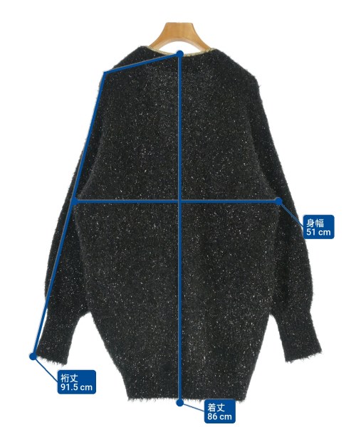 allureville（アルアバイル）カーディガン 黒 サイズ:2(M位) レディース/2200664070021