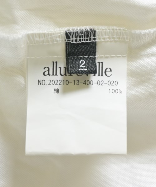 allureville（アルアバイル）ブラウス 白 サイズ:2(M位) レディース/2200729427036