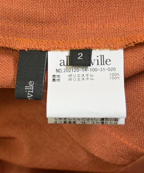 allureville（アルアバイル）ワンピース オレンジ サイズ:2(M位) レディース/2200675967075