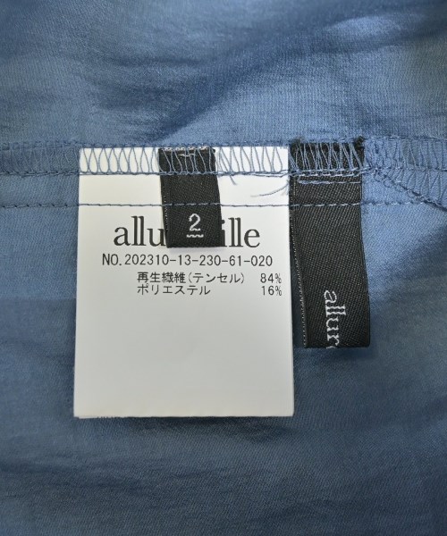 allureville（アルアバイル）ブラウス 青 サイズ:2(M位) レディース/2200683200041