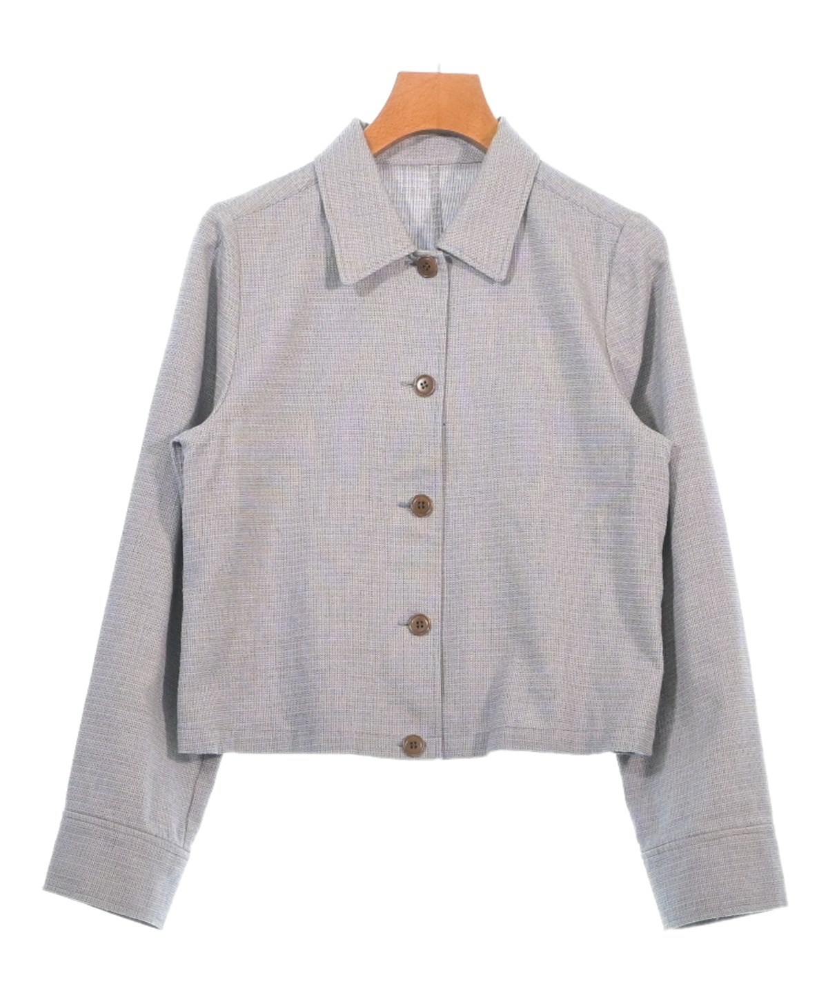 「Steven Alan」 半袖シャツ MEDIUM ダークグレー レディース Steven Alan＞ ドレープ レギュラーカラー ショートスリーブ