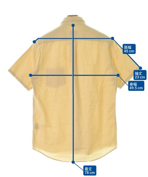 steven alan（スティーブンアラン）カジュアルシャツ 黄 サイズ:S メンズ/2200677927343