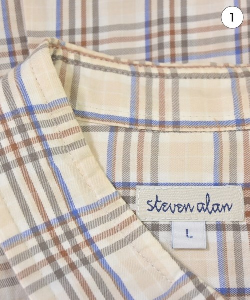 steven alan（スティーブンアラン）カジュアルシャツ ベージュ サイズ:L メンズ/2200693680116