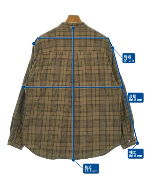 steven alan（スティーブンアラン）カジュアルシャツ 茶 サイズ:L メンズ/2200638801057