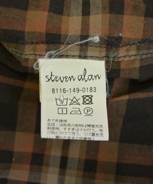 steven alan（スティーブンアラン）カジュアルシャツ 茶 サイズ:L メンズ/2200725559014