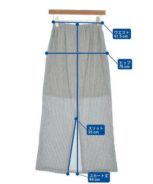 steven alan（スティーブンアラン）ロング・マキシ丈スカート 白 サイズ:-(M位) レディース/2200721345048