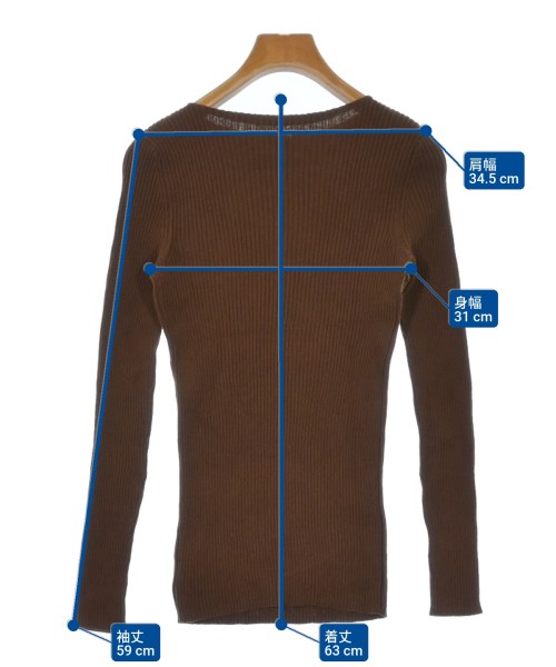 audrey and John Wad（オードリーアンドジョンワッド）ニット・セーター 茶 サイズ:F レディース/2200628737083