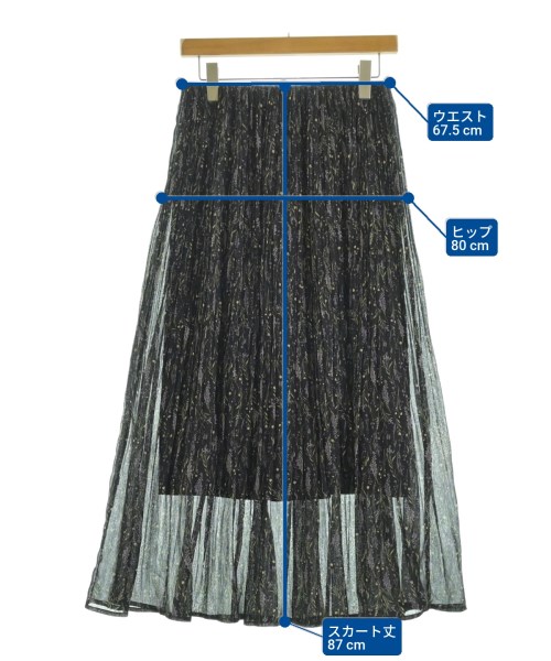 audrey and John Wad（オードリーアンドジョンワッド）ロング・マキシ丈スカート 黒 サイズ:M レディース/2200658467066