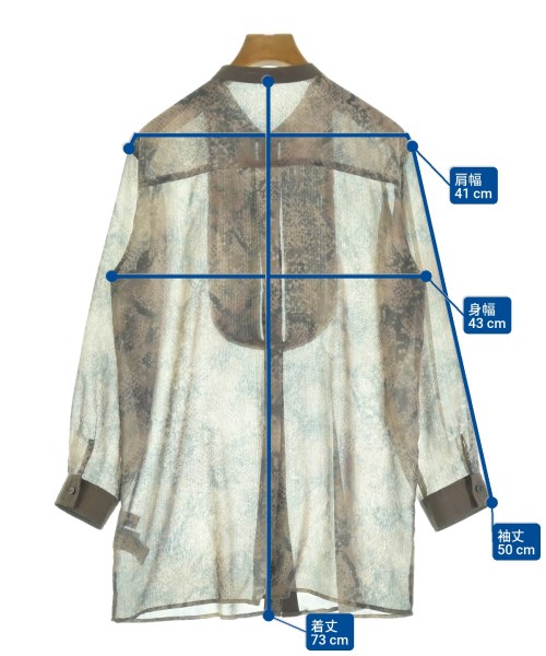 audrey and John Wad（オードリーアンドジョンワッド）カジュアルシャツ 茶 サイズ:F レディース/2200659658128