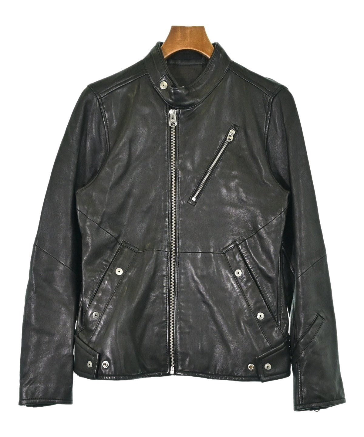 gstar raw ライダースジャケット Biker Leather Jacket/シングルレザーライダースジャケット