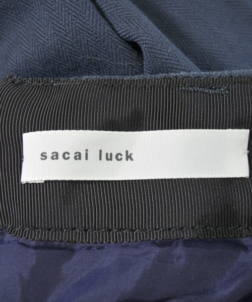 sacai luck（サカイラック）ひざ丈スカート 紺 サイズ:2(M位) レディース/2200606625029