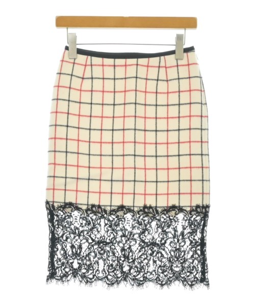 sacai luck(サカイラック)ひざ丈スカート 白 サイズ:1(S位)/2200694316052