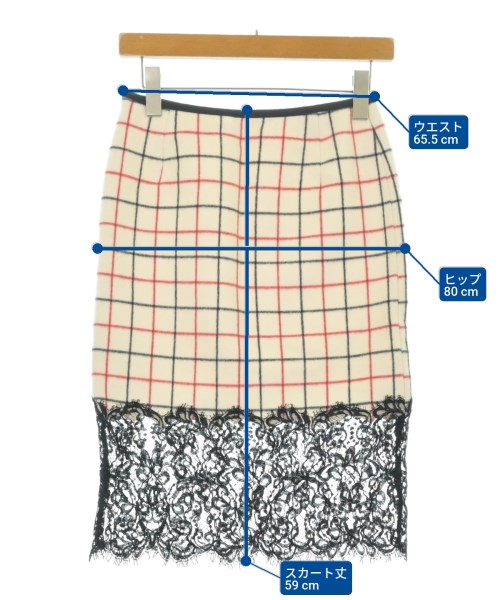 sacai luck（サカイラック）ひざ丈スカート 白 サイズ:1(S位) レディース/2200694316052