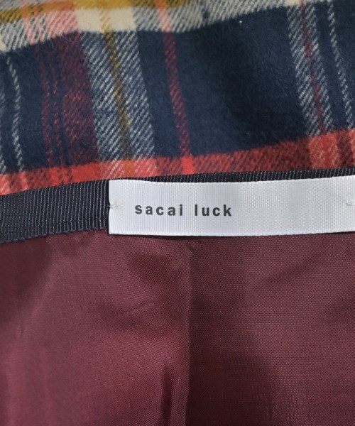 sacai luck（サカイラック）ひざ丈スカート 紺 サイズ:1(S位) レディース/2200694316069