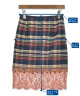 sacai luck（サカイラック）ひざ丈スカート 紺 サイズ:1(S位) レディース/2200694316069