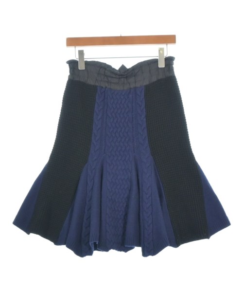 sacai luck（サカイラック）ひざ丈スカート 紺 サイズ:2(M位) レディース/2200694683017