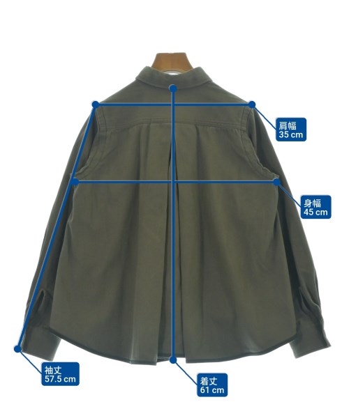 sacai luck（サカイラック）カジュアルシャツ カーキ サイズ:2(M位) レディース/2200698380127