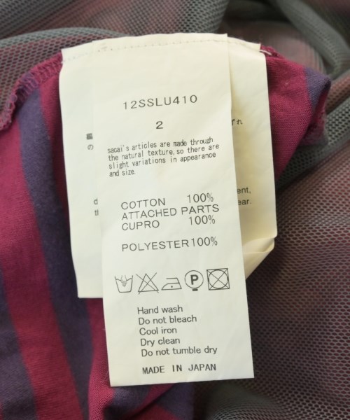 sacai luck（サカイラック）Tシャツ・カットソー 赤 サイズ:2(M位) レディース/2200695371043