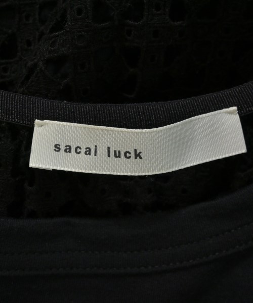 sacai luck（サカイラック）Tシャツ・カットソー 黒 サイズ:3(L位) レディース/2200719431036