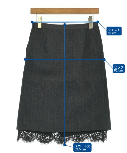 sacai luck（サカイラック）ひざ丈スカート グレー サイズ:1(S位) レディース/2200702372018