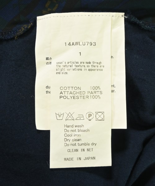 sacai luck（サカイラック）Tシャツ・カットソー 紺 サイズ:1(S位) レディース/2200708011089