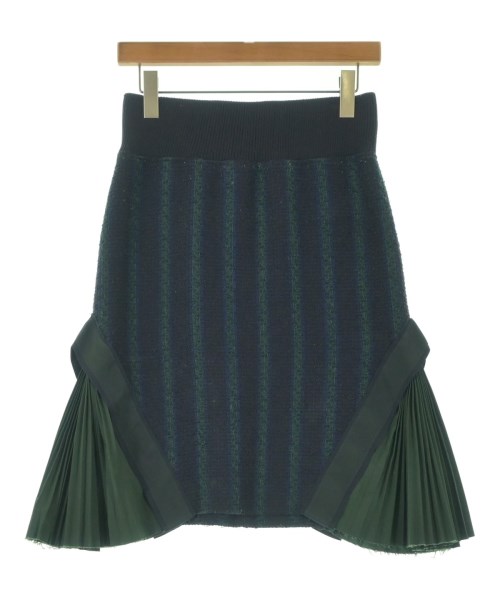 sacai luck(サカイラック)ひざ丈スカート 黒 サイズ:2(M位)/2200665571039