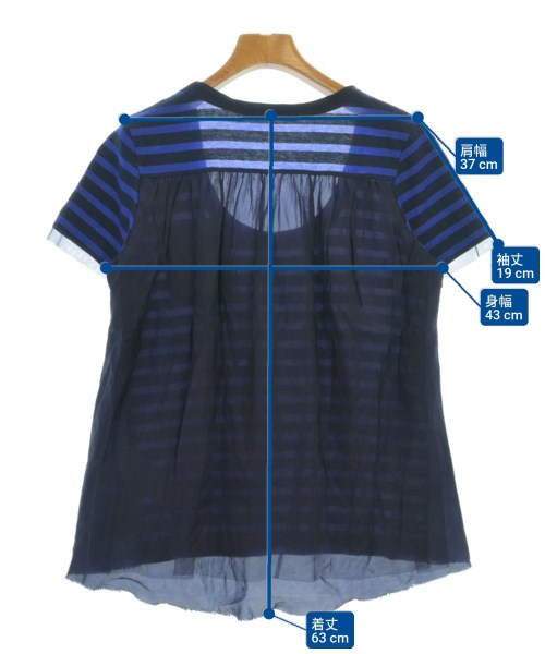 sacai luck（サカイラック）Tシャツ・カットソー 紺 サイズ:3(L位) レディース/2200689795039