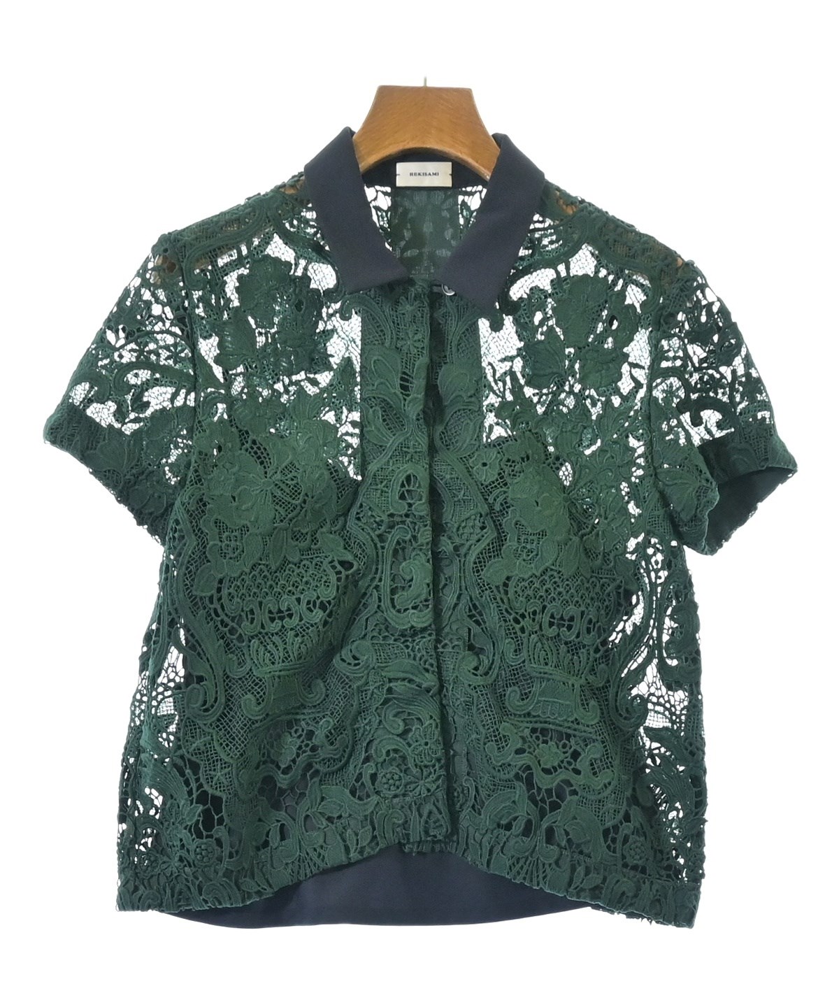 レキサミ ブラウス REKISAMI（レキサミ）ブラウス 緑 サイズ:1(S位) レディース