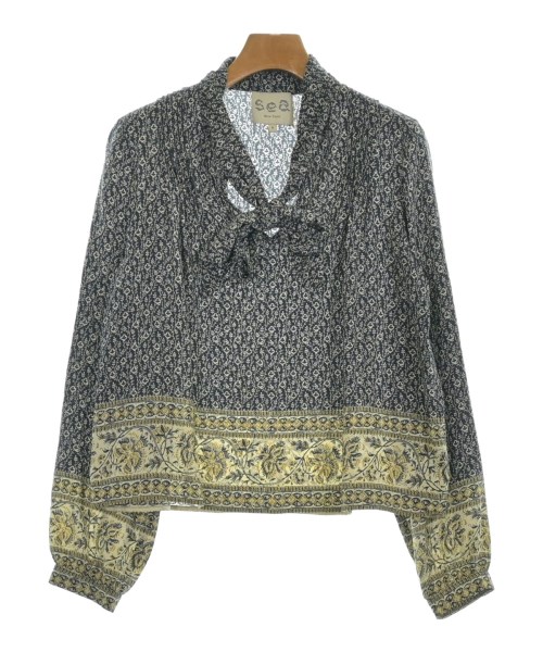 Sea NEW YORK(シーニューヨーク)ブラウス 紺 サイズ:0(XS位)/2200664294045