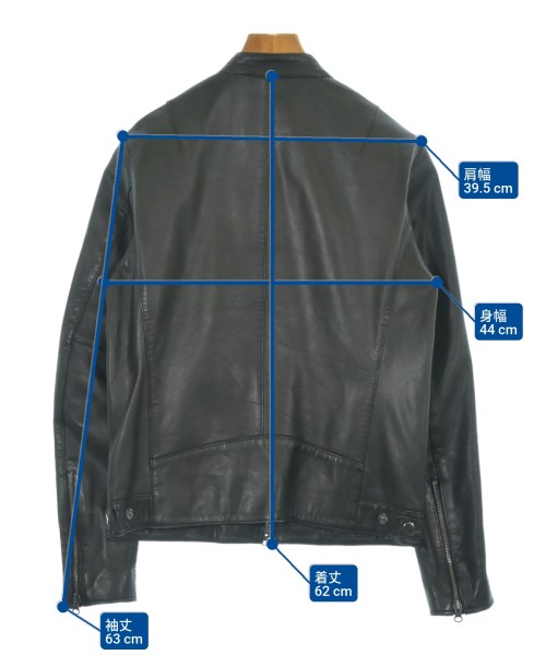 JOURNAL STANDARD relume（ジャーナルスタンダードレリューム）ライダース 黒 サイズ:S メンズ/2200624950011