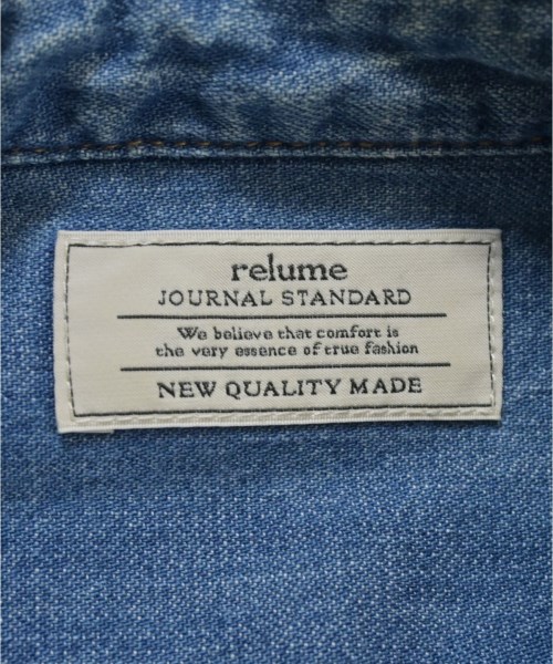 JOURNAL STANDARD relume（ジャーナルスタンダードレリューム）カジュアルシャツ 青 サイズ:F メンズ/2200618094035