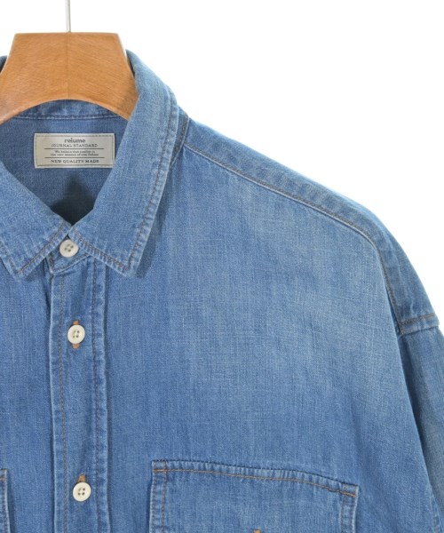 JOURNAL STANDARD relume（ジャーナルスタンダードレリューム）カジュアルシャツ 青 サイズ:F メンズ/2200618094035