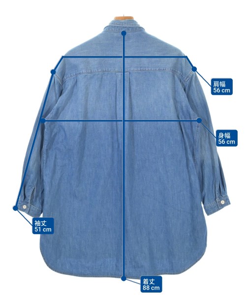 JOURNAL STANDARD relume（ジャーナルスタンダードレリューム）カジュアルシャツ 青 サイズ:F メンズ/2200618094035