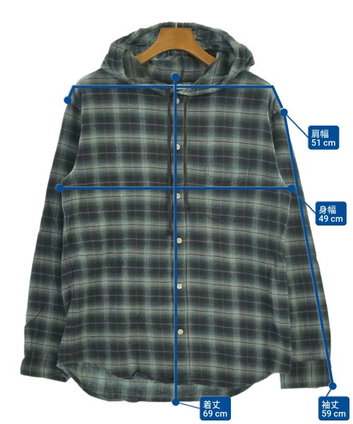 JOURNAL STANDARD relume（ジャーナルスタンダードレリューム）カジュアルシャツ 緑 サイズ:L メンズ/2200618222018