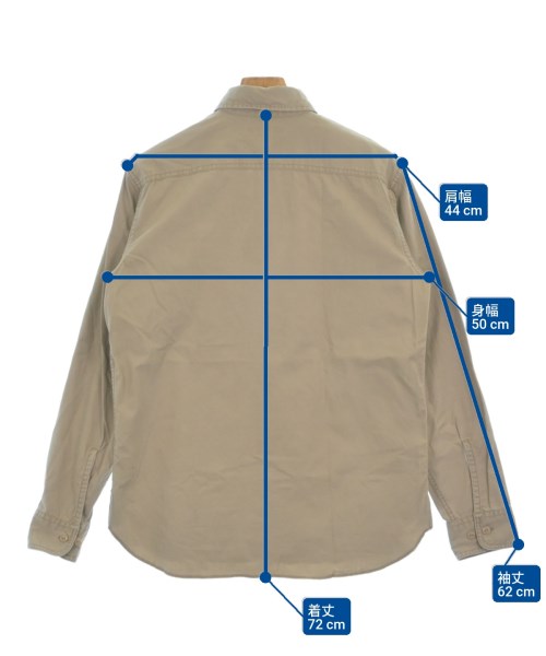 JOURNAL STANDARD relume（ジャーナルスタンダードレリューム）カジュアルシャツ ベージュ サイズ:M メンズ/2200615216072