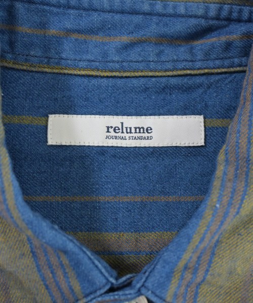 JOURNAL STANDARD relume（ジャーナルスタンダードレリューム）カジュアルシャツ 青 サイズ:L メンズ/2200690277029