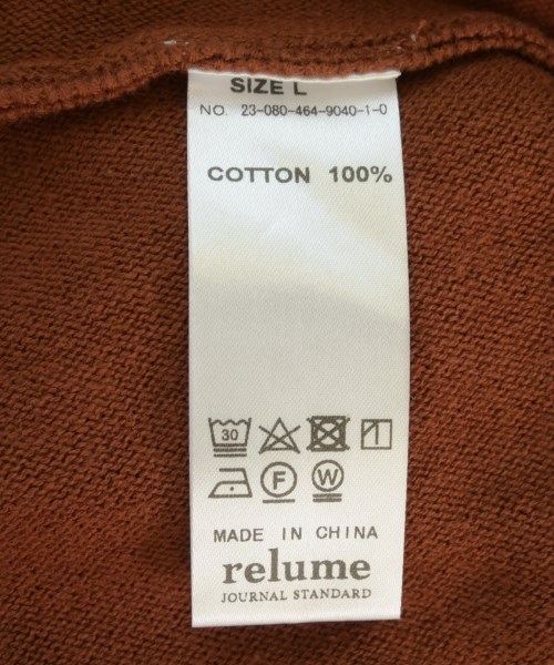 JOURNAL STANDARD relume（ジャーナルスタンダードレリューム）ニット・セーター 茶 サイズ:L メンズ/2200706750232