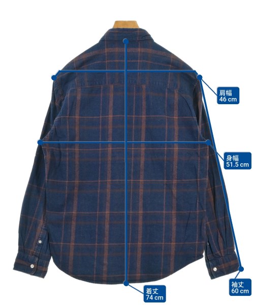 JOURNAL STANDARD relume（ジャーナルスタンダードレリューム）カジュアルシャツ 紺 サイズ:L メンズ/2200665079030