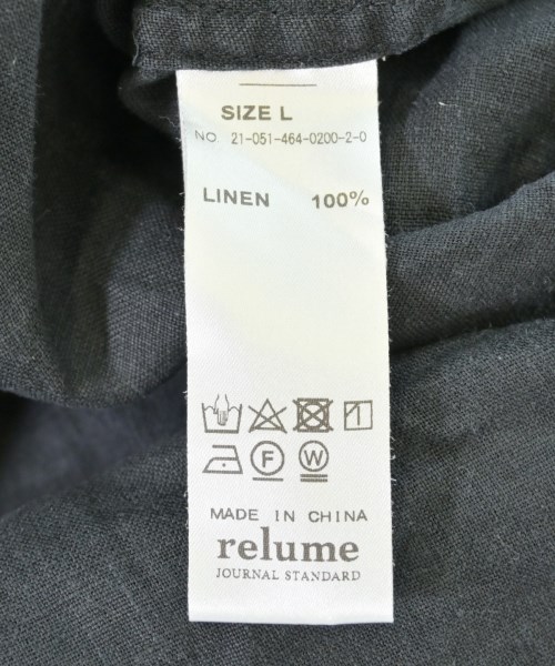 JOURNAL STANDARD relume（ジャーナルスタンダードレリューム）カジュアルシャツ 黒 サイズ:L メンズ/2200720981070