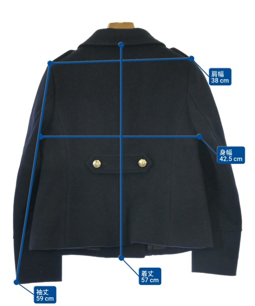 LOVELESS（ラブレス）ピーコート 紺 サイズ:34(XS位) レディース/2200609941041