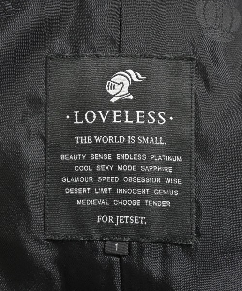 LOVELESS（ラブレス）ダッフルコート 黒 サイズ:1(S位) メンズ/2200607891010