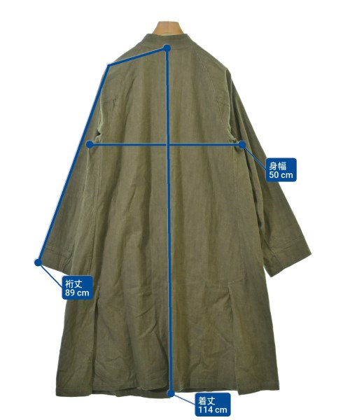 HAVERSACK（ハバーサック）ステンカラーコート カーキ サイズ:L メンズ/2200653873015