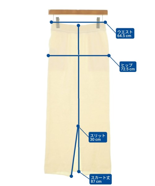 SLOBE IENA（スローブイエナ）ロング・マキシ丈スカート 白 サイズ:38(M位) レディース/2200620379021