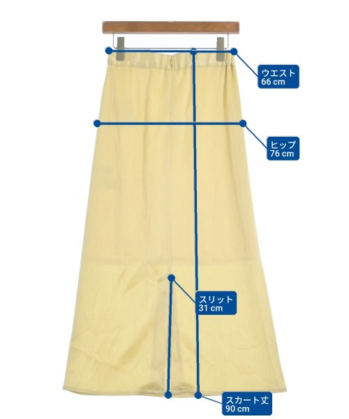 SLOBE IENA（スローブイエナ）ロング・マキシ丈スカート 黄 サイズ:-(M位) レディース/2200637276085