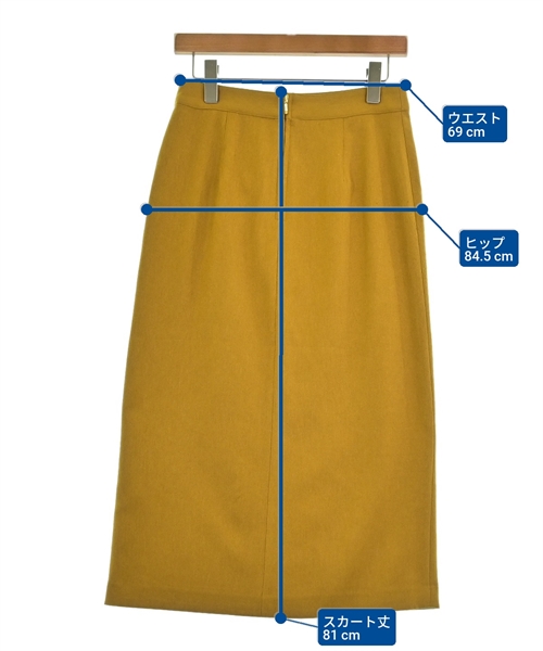 SLOBE IENA（スローブイエナ）ロング・マキシ丈スカート 黄 サイズ:MS レディース/2200632668076