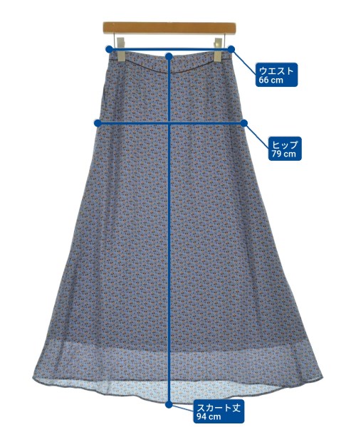 SLOBE IENA（スローブイエナ）ロング・マキシ丈スカート 青 サイズ:38(M位) レディース/2200625976089