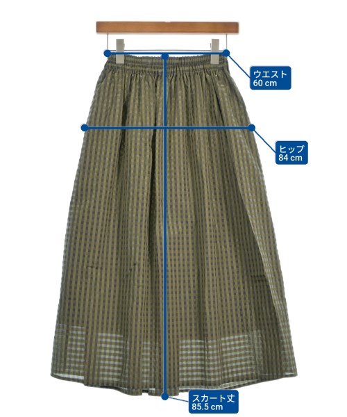 SLOBE IENA（スローブイエナ）ロング・マキシ丈スカート カーキ サイズ:-(S位) レディース/2200628414069